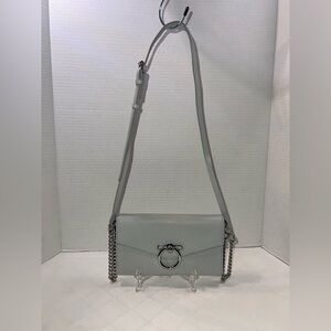❤️Rebecca Minkoff Jean Mac convertible crossbody bag perla (light gray) leather